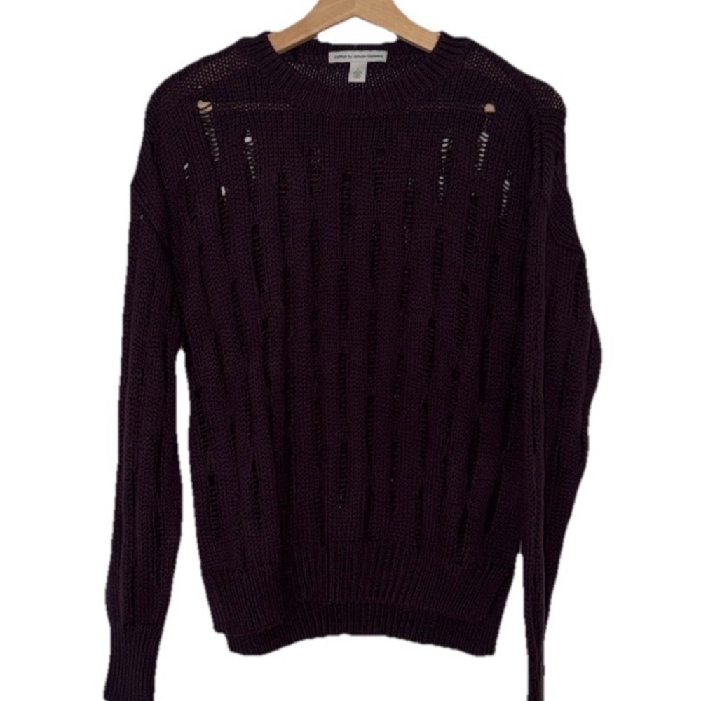 Cotton by Autumn Cashmere Purple Long Sleeve Sweater Sz. S